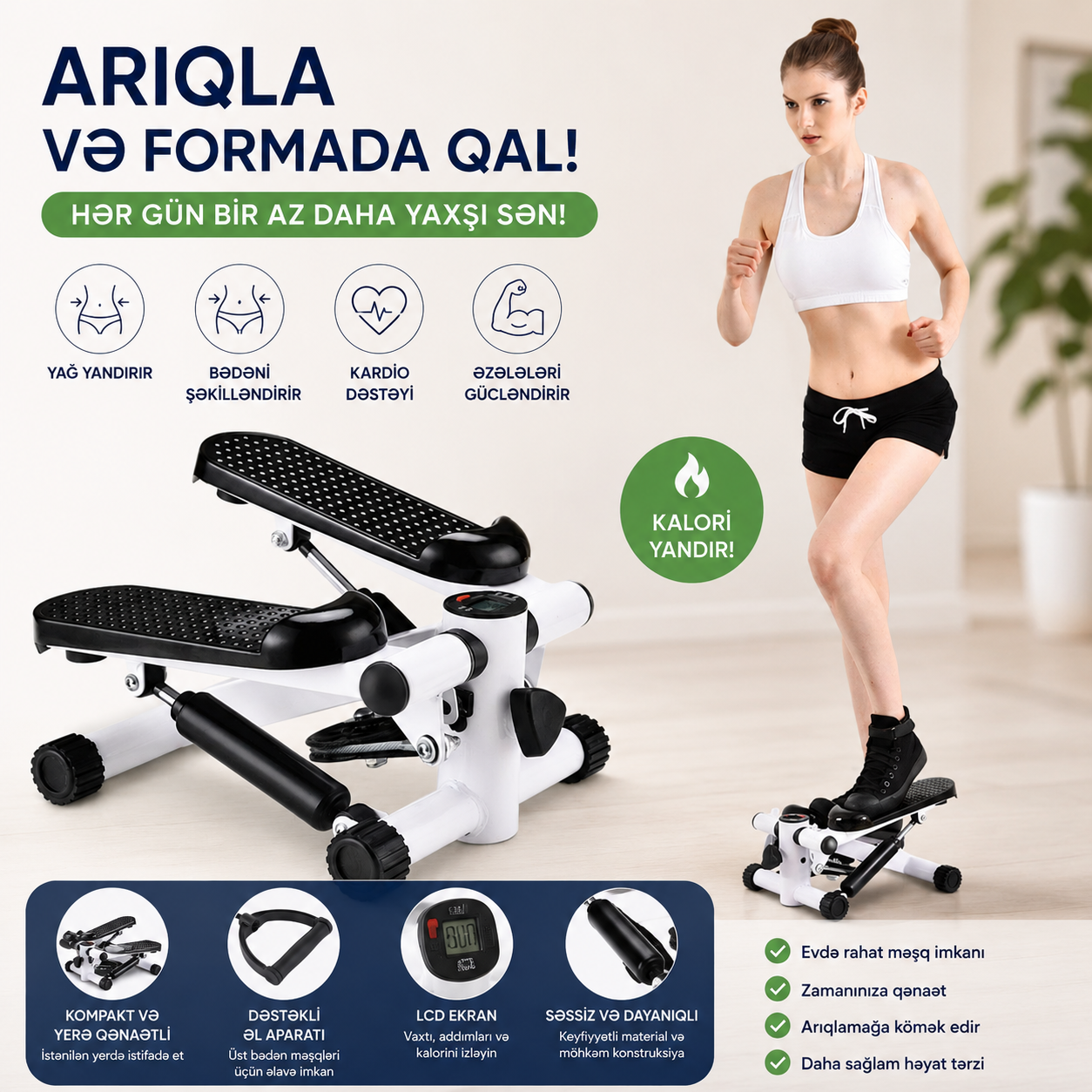 Wellcare Mini Stepper – Compact Home Fitness Stepper Machine